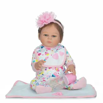

Nicery 20inch 50cm Bebe Reborn Doll Hard Silicone Boy Girl Toy Reborn Baby Doll Gift for Children Pink Beautfly Baby Doll