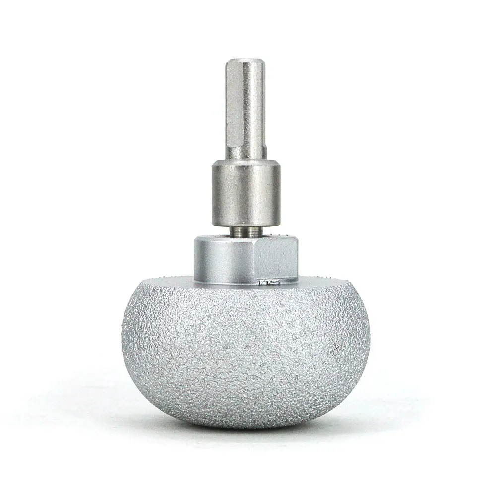 1 шт. braze bond круглая головка сферической формы Алмазная установка с резьбой хвостовик M10 для цветочного горшка шлифовальный инструмент дуговой шлифовки GJ011
