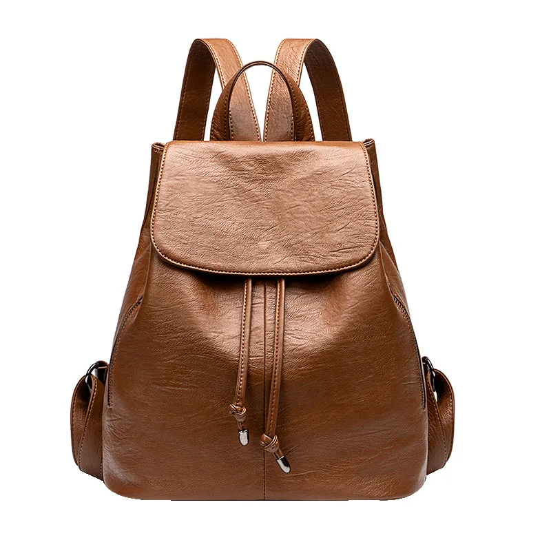 

Women 'S Backpack Brief Style Tassel Large Capacity All Match Retro Bag Hong Kong Genuine Leather Shoulder Bag Female 2019 New