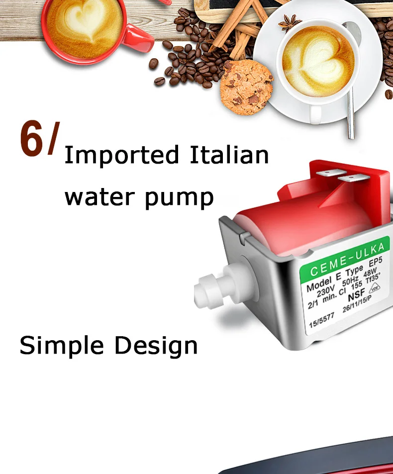 CRM 3601 Эспрессо кофеварка 1.7л Automatioc для домашнего и коммерческого использования кофе машина эспрессо паровой молочной пены