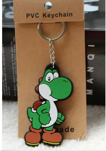 

Lot 10pcs Super Mario yoshi PVC children Toy gift Key chain Keyring 10cm