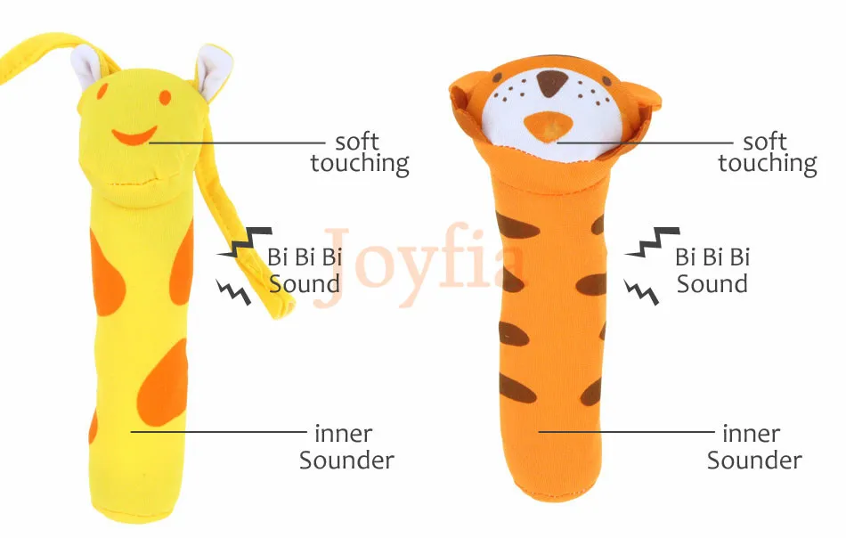 Мягкая Детская плюшевая игрушка, прорезыватель в виде животных, погремушка, пищалка, bb-эхолот, Ранние развивающие игрушки, игрушки для новорожденных