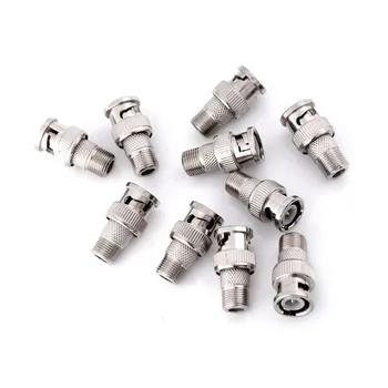 

10pcs BNC Male Plug To F Female Connector Coupler Jack Adapter Coax