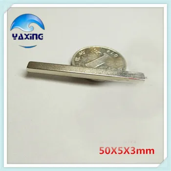 

30PCS Neodimio 50*5*3mm Rare Earth Neodymium Magnets Magnet 50x5x3mm Very Powerful Block Magnets 50mm x5mm x3mm