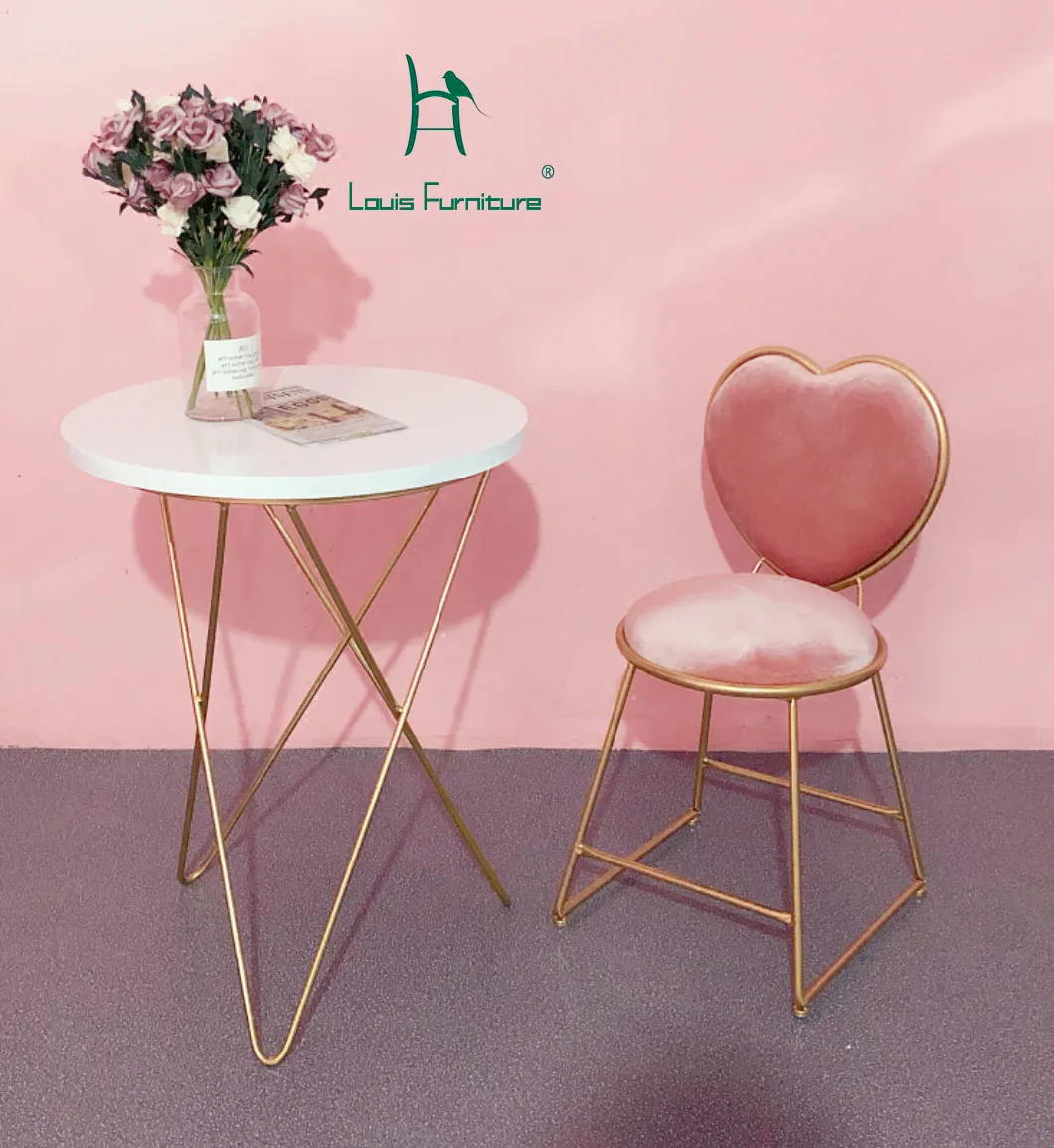 Louis Fashion Bar Chair Cafe Nordic Heart Pink Creative Personality Dresser Chairs Aliexpress Louis Fashion Bar Chair Cafe