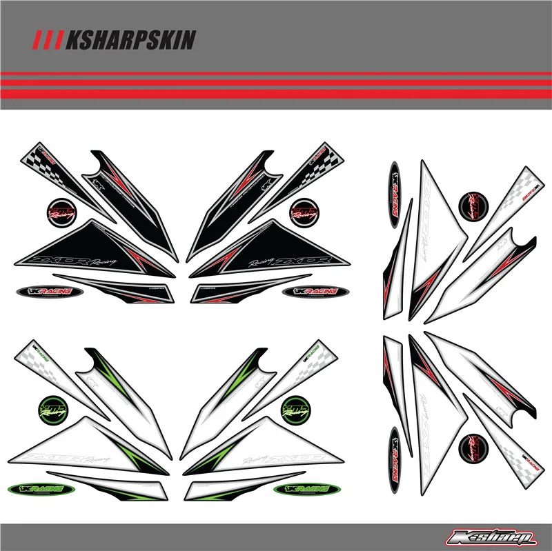

Front Fairing Motor Number Board 3D Gel Protector for KAWASAKI ZX10R 06-07 X6R Ninja C Series 2005 - 2006