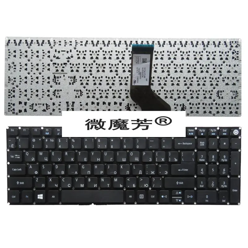 Русская клавиатура для ноутбука Acer Aspire E5-573 E5-573T E5-573TG E5-573G E5-575 E15 E5-582P 507H 56AV 54G6 F5-572 RU |