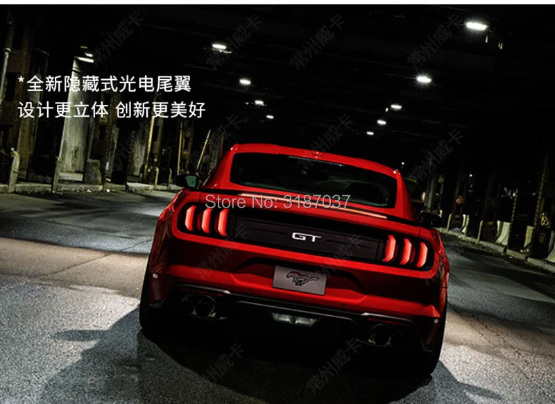 Для Mustang Spoiler- GT светодиодный светильник ABS пластиковый задний спойлер на крыло, крышу багажника для багажника