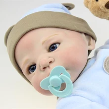 Wholesale 22 inch Collectible Reborn Baby Dolls Silicone Doll Handmade Realistic Lifelike Babies Born Toys So Cute Fake Baby Boy