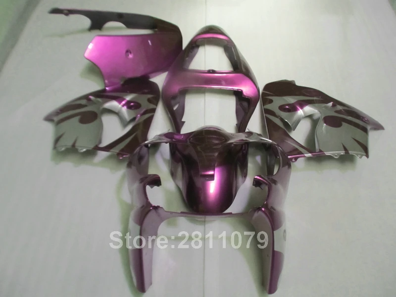 Комплект обтекателей для Kawasaki Ninja ZX9R 02 03 фиолетовый Серебряный комплект 2002 2003 VB21 |