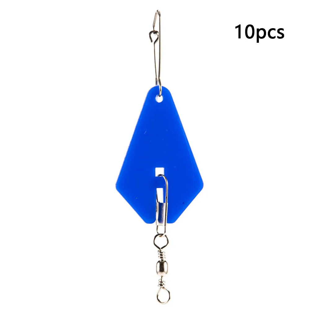 

10pcs Slider Beads ABS Accessories Fishing Tackle Hooked Rotating Sports Button Zipper Rotation Swivel Plate Triangle Balance