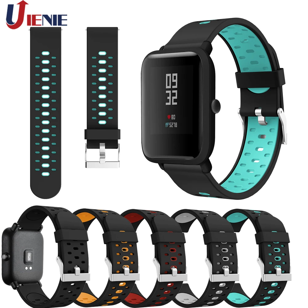 Силиконовый спортивный ремешок браслет для Xiaomi Huami Amazfit Bip Lite/GTS умный часов 20 мм