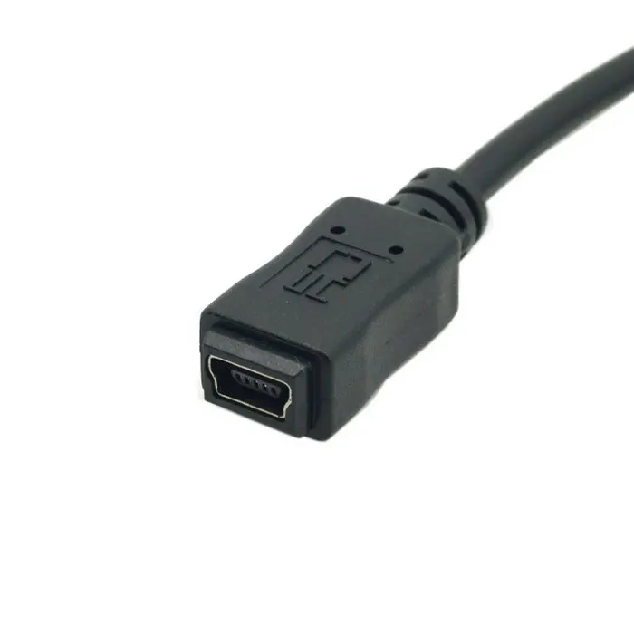 90 градусов левый и правый угловой мини-usb 5 Pin папа-мама удлинитель 0,3 м 30 см