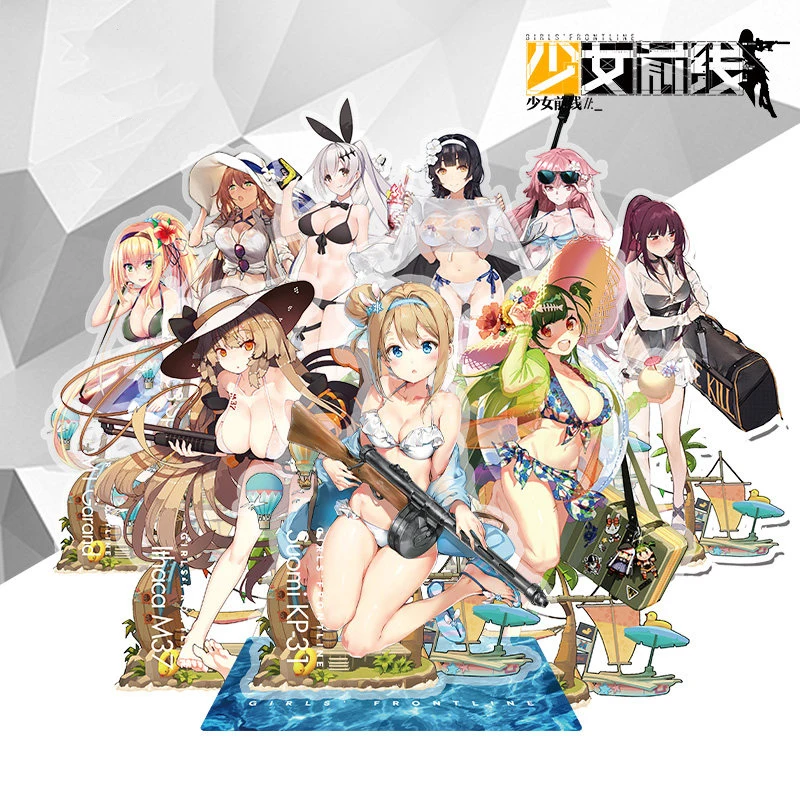 

Hot Anime Game Girls Frontline WA2000 G28M37 NTW Swimsuit Cosplay Desk Acrylic Stand Figure Model Plate Decor Collectible Gifts