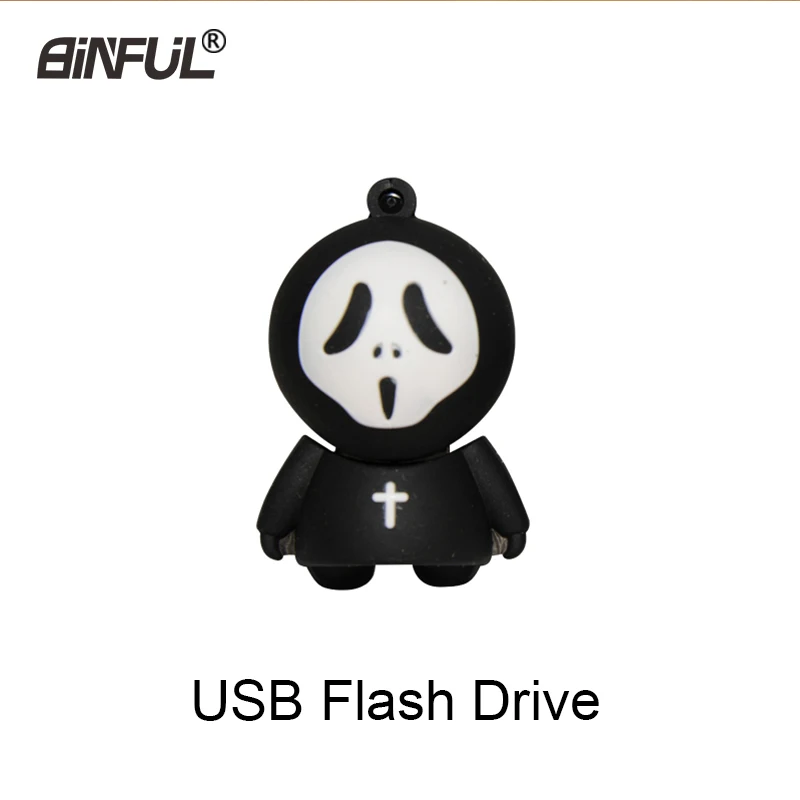 Лучший Grim Reaper карту флэш памяти с интерфейсом usb 16 ГБ 4 ГБ 8 г 32 г 64 ГБ флешки персонализированные мультфильм призрак Флеш накопитель памяти диска usb ...