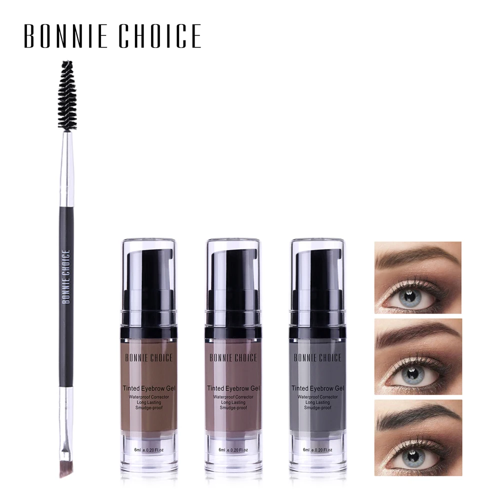 BONNIE CHOICE водонепроницаемый гель для бровей ТИНТ усилитель макияжа набор кистей