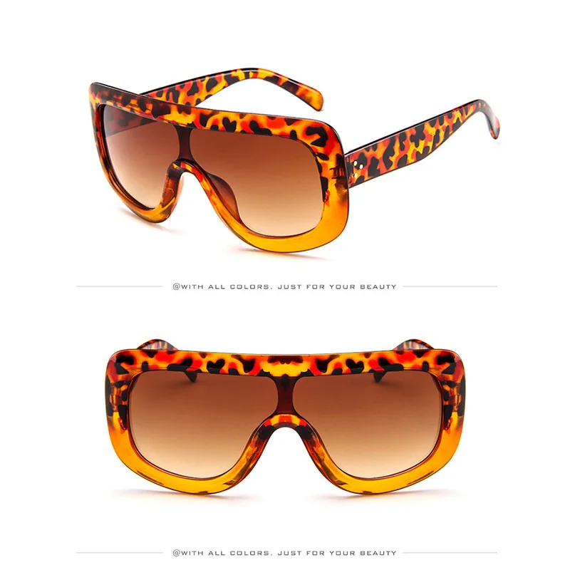 LeonLion, роскошные солнцезащитные очки с большой оправой для женщин, дизайнерские мужские/женские солнцезащитные очки, Классические винтажные большие уф400 очки для улицы - Цвет линз: Leopard Tea