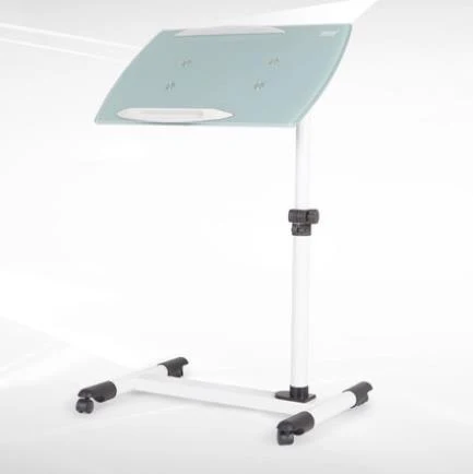 250630/закаленное стекло ноутбуки Таблица кровать со съемным Lift кровать с ленивый таблицы/Высокое качество нержавеющая сталь - Цвет: Glass Desktop