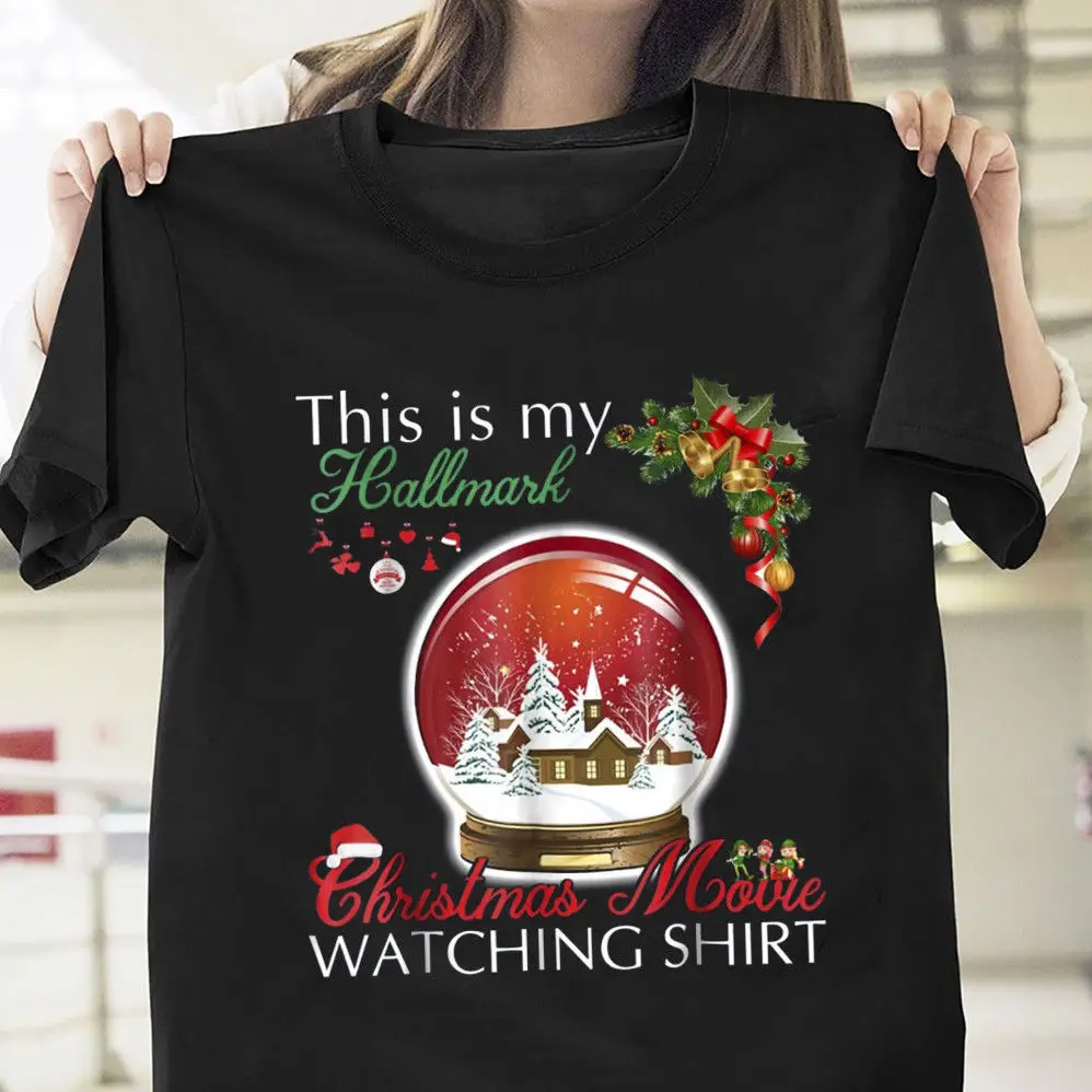 

This Is My Hallmark Christmas Movie Watching Shirt Black Men T-Shirt Cartoon t shirt men Unisex New Fashion tshirt