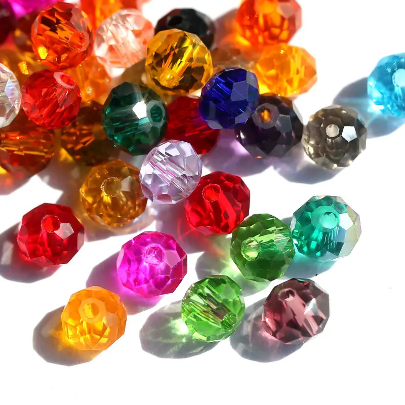 Купите 1 и получите 1 бесплатно 4 мм блестящие хрустальные бусины Bicone Beads стеклянные бусины Свободные разделительные бусины