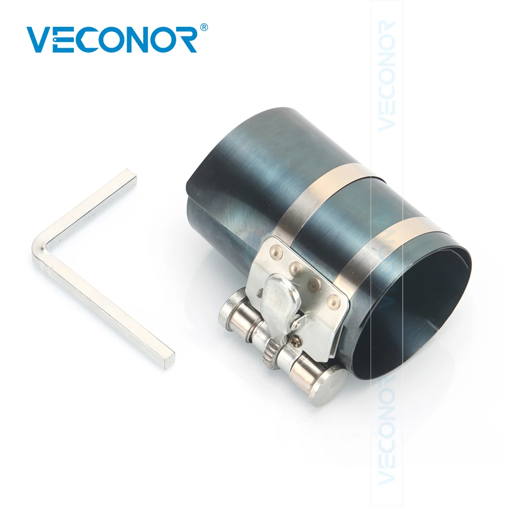 

53-175mm Capacity 4" Height Piston Ring Compressor Clamp Strut Spring Compressor Ratchet Type Piston Ring Installation Tool