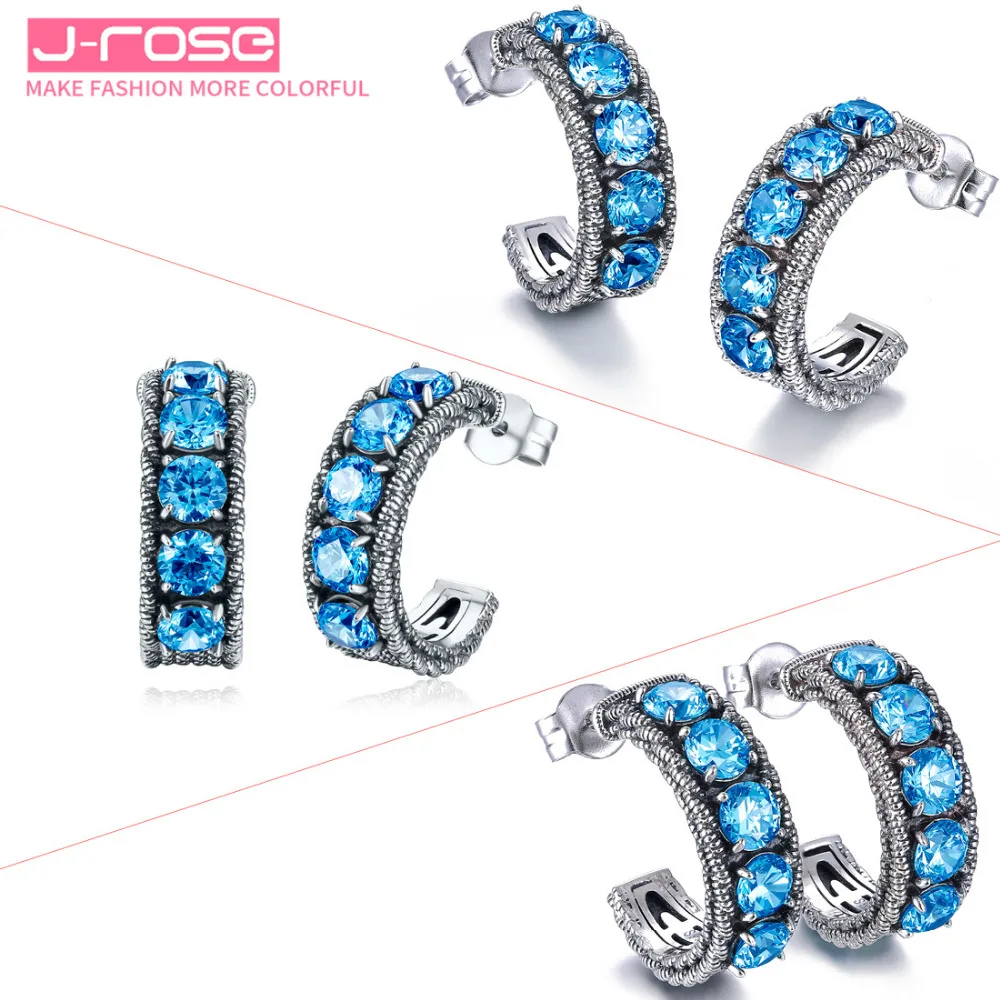 Jrose Luxuriou 9 4g ювелирные изделия 100% Серебро 925 пробы серьги с зажимом брендовые