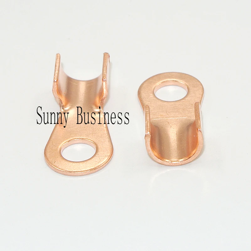 

20pcs/lot 100A Battery Cable Connector Circular Splice Crimp Ring Terminal Cable Copper Lug 8.2mm OT-100A