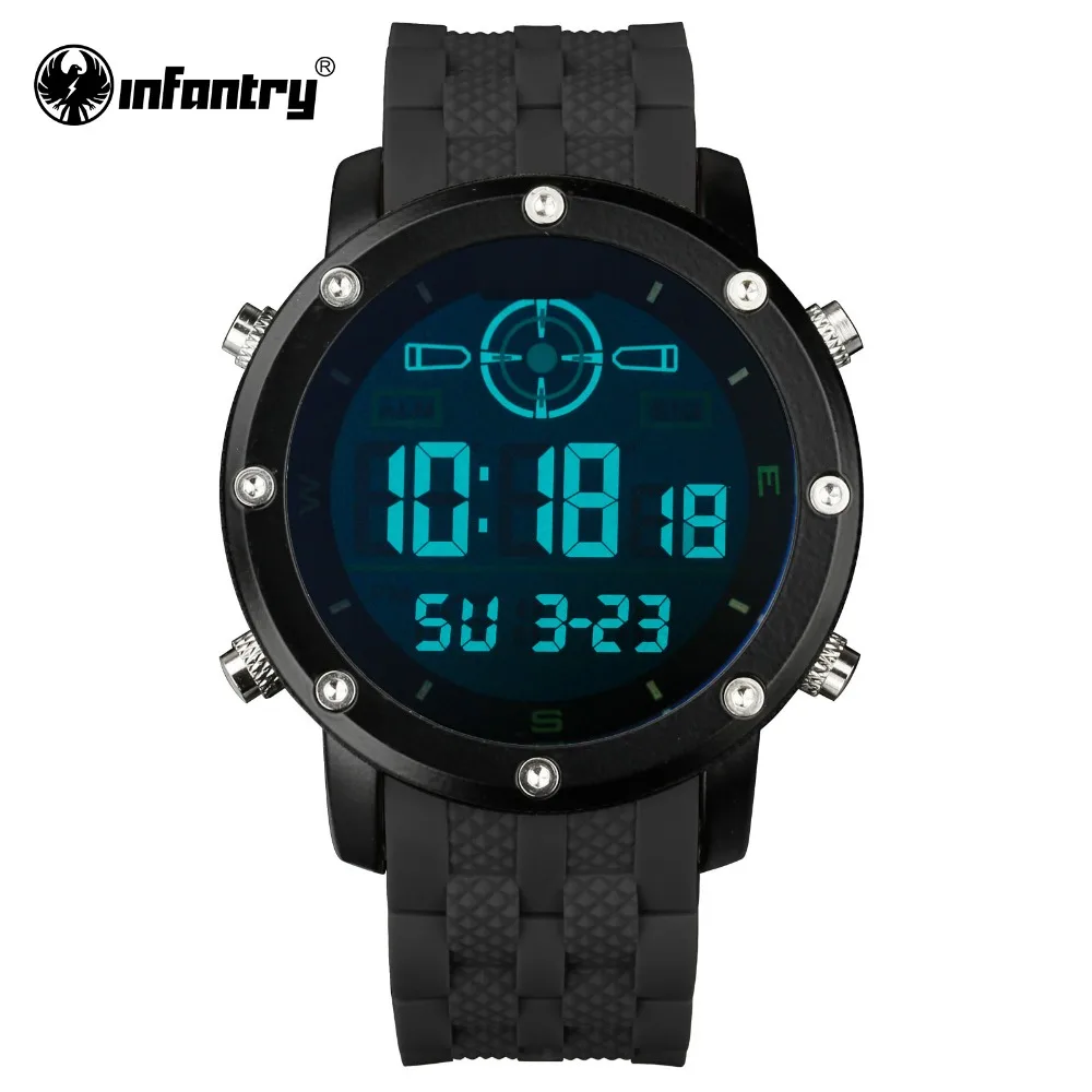 INFANTRY Men LED Digital Wristwatches Outdoor Military Watches Luxury