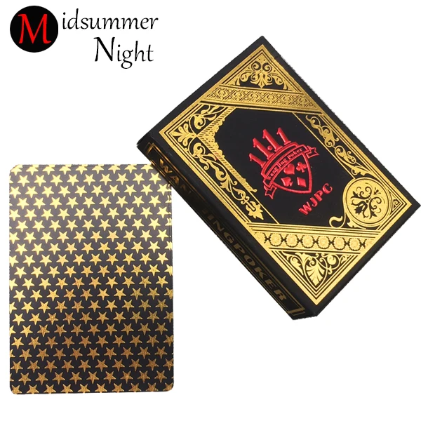 1x waterproof gold plated porker PVC plastic playing cards for table games ZF 1x waterproof gold plated porker PVC plastic playing cards for table games ZF