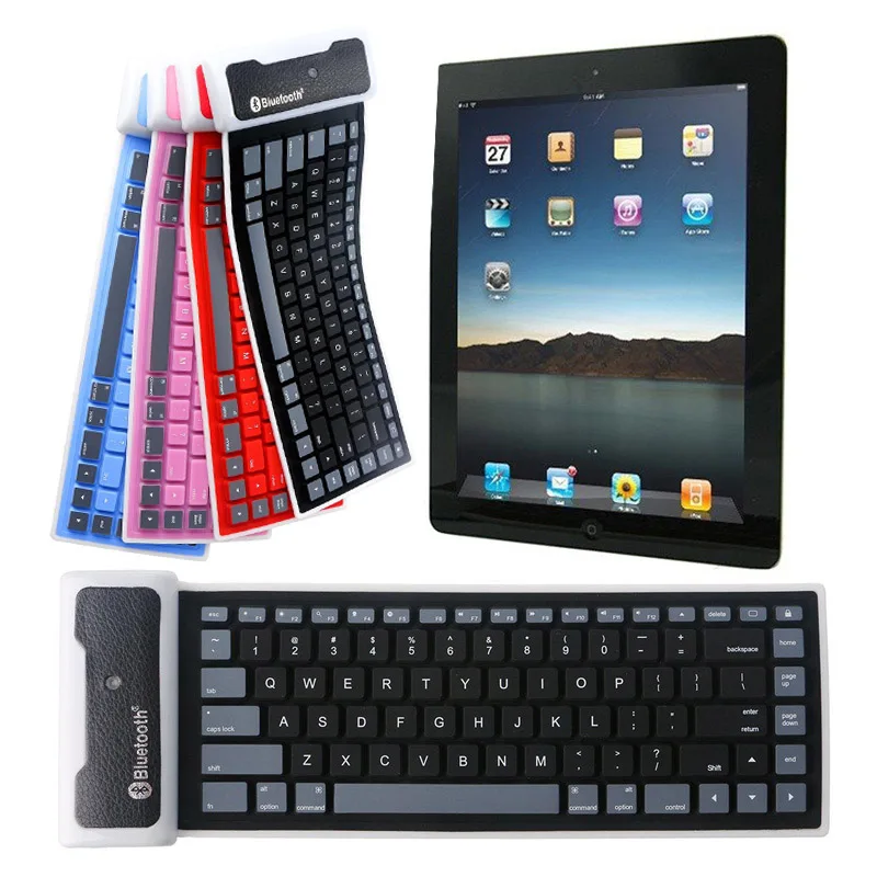 

Universal Foldable Waterproof Silicone Wireless Bluetooth Keyboard Small Light XXM8