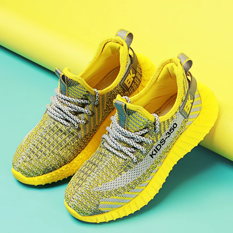 

New Luxury Unisex Kids Fashion Sneakers Size 28-39 Soft Sole Breathable Girls Running Shoes Gray Red School Student Shoes Boys