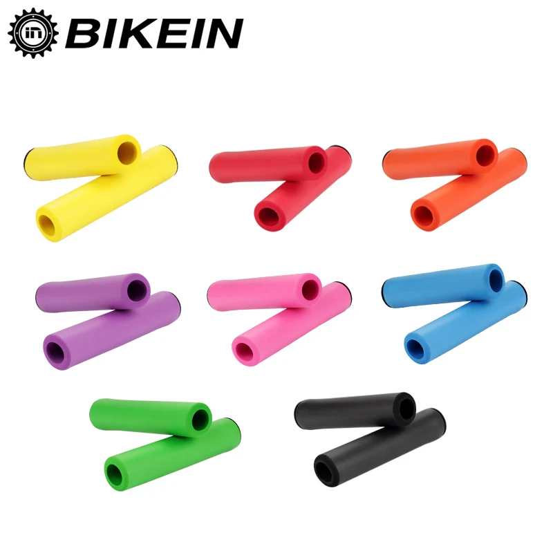 Bikein الدراجات الجبلية الدراجة المقود القبضات الناعمة عدم الانزلاق خفيفة عالية الكثافة الإسفنج mtb دراجة أجزاء 25 جرام