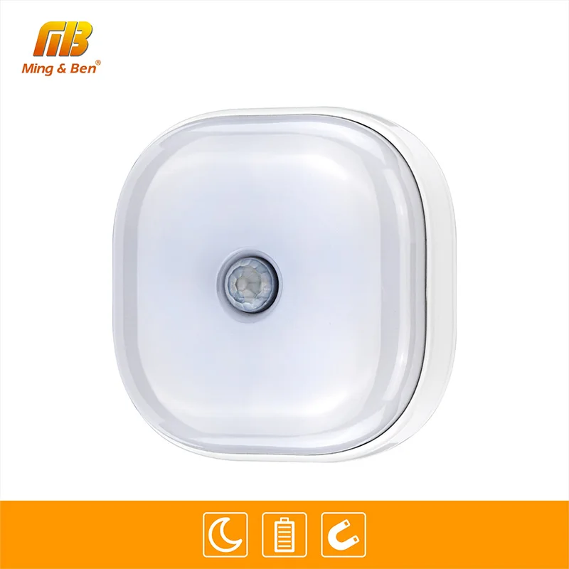 

2pcs LED PIR Sensor Night Light Potable 10leds Closet Motion Sensor Lamp Auto On Off AAA Battery Magnetic Force Bedside luminary