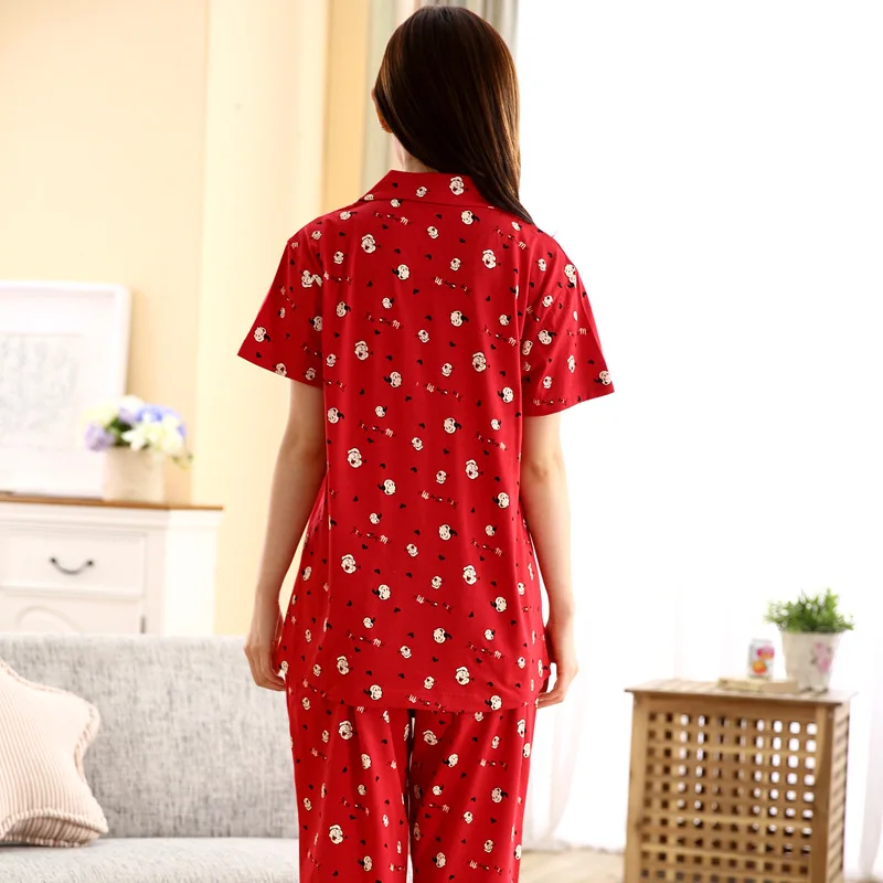 Envío gratis moda 2016 verano pijamas set noche de dibujos animados manga  corta amantes rojos homewear parejas 100% algodón conjuntos de pijamas|pajama  sets|set fashionset 2016 - AliExpress