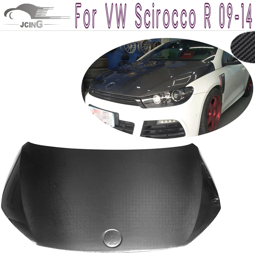 Carbon Fiber Engine Hoods for VW Scirocco R Bumper 2009 2014in Engine