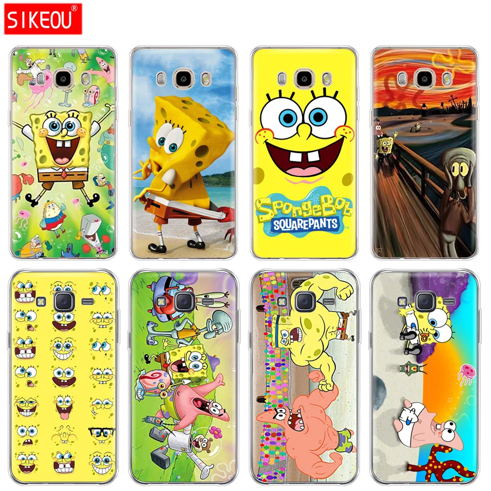 

silicone cover phone case for Samsung Galaxy J1 J2 J3 J5 J7 MINI 2016 2015 prime SpongeBob SquarePants Sponge Bob