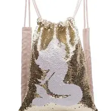 Joyloading мультфильм Единорог DIY блесток модный шнурок сумка для девочек Повседневный Детский рюкзак