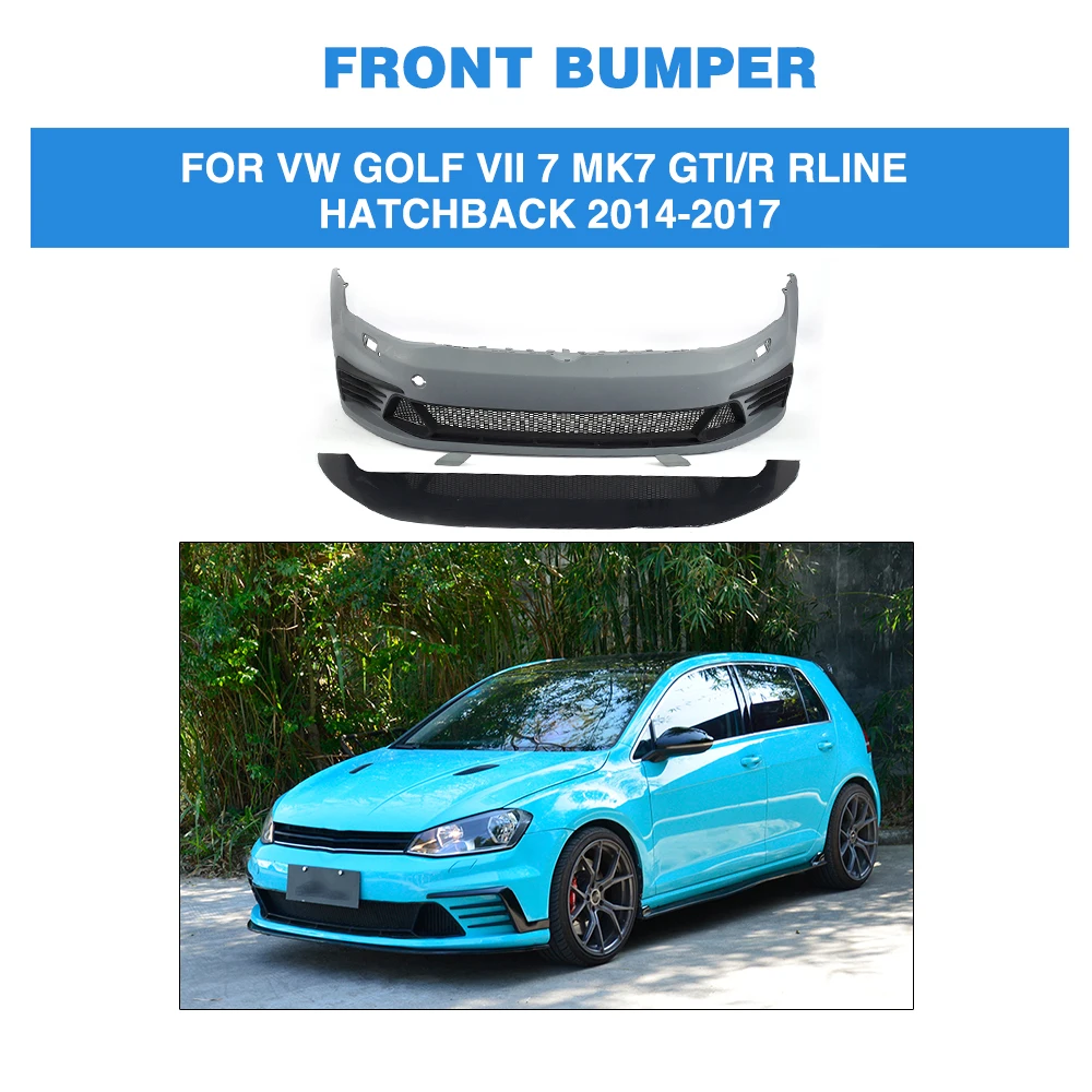 Комплект кузова переднего бампера для Volkswagen VW GOLF VII 7 MK7 GTI / R Rline без краски из ПУ 2014