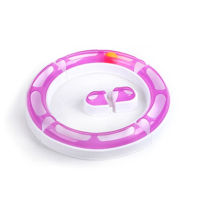 New adjustable Pet Cat Toy Track Ball free Combination Interactive Cat Track Ball