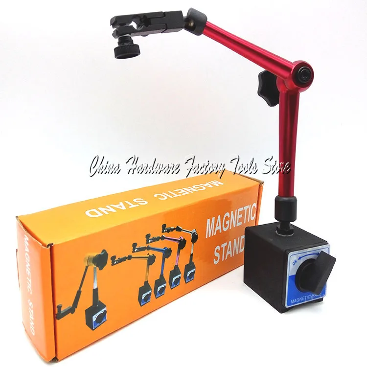 Red Flexible Digital Dial Test Indicator Gauge Magnetic Base Stand Holder L