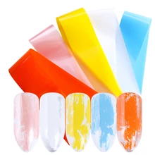 5 шт./компл. смешанные белый/розовый фон для ногтей, красочный дизайн ногтевое искусство, переводные наклейки для украшения ногтей Обертывания Бумага Маникюр TR993