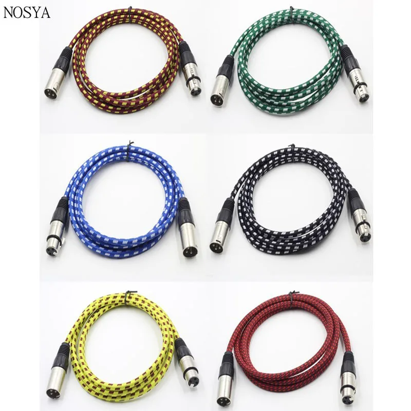 

NOSYA 3 feet XLR microphone cable line public bus line of high-purity oxygen-free copper wire DMX signal line chip microphone