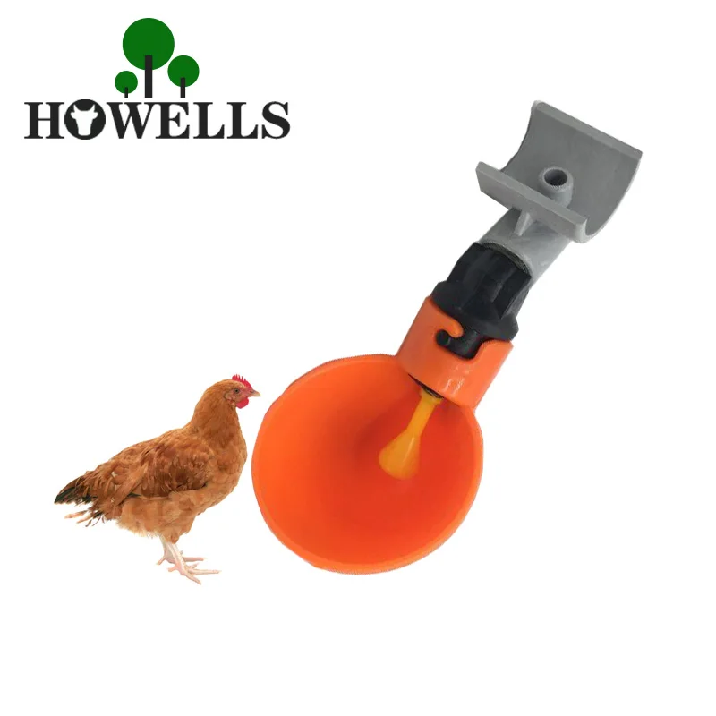 Versatile 10 Pack Chicken Water Cups with 1/2 inch PVC Mounting