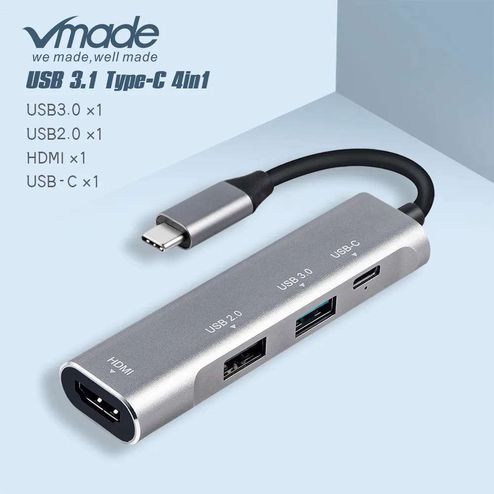 USB C концентратор Thunderbolt 3 для samsung Dex type-C-HDMI PD USB 3,0 2,0 4K* 2 K/60 HZ док-станция для macbook switch usb c Hub - Цвет: GRAY