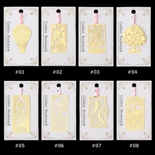 Золотые металлические полые закладки винтажные цветы зажим для бумаги аксессуары для офиса подарок для читателей китайские канцелярские принадлежности