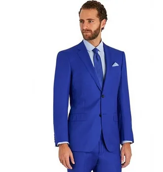 

Custom Made Groomsmen Notch Lapel Groom Tuxedos Side Vent Mens Suits Wedding Best Man (Jacket+Pants+Tie+Hankerchief) B731