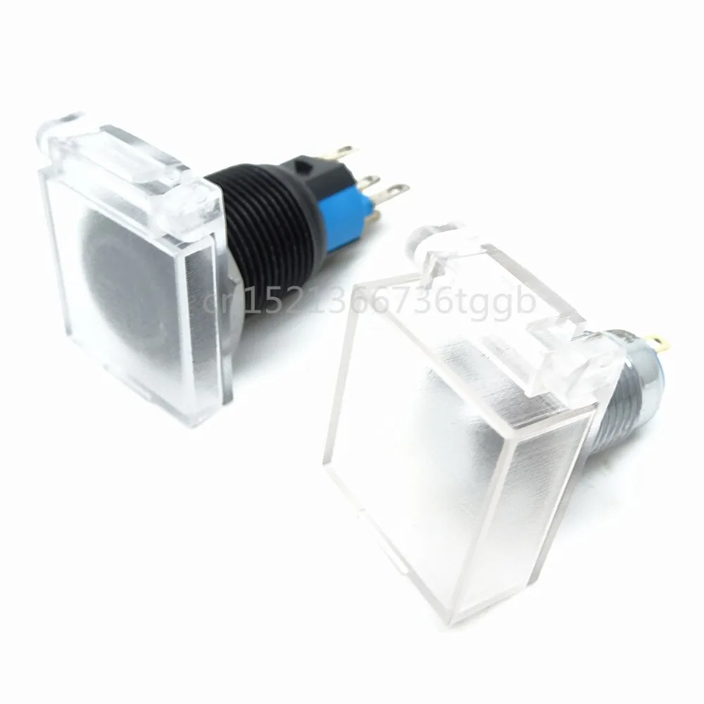 

5pcs 12 16 19 22mm round signal light metal button switch cover transparent white cover dust cover prevent accidental touch