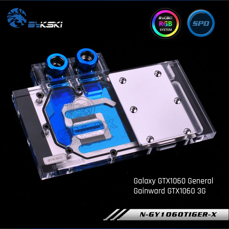 Видеокарта Bykski с полным покрытием блок водяного охлаждения RGB/RBW для Galaxy GTX1060 6 ГБ OC