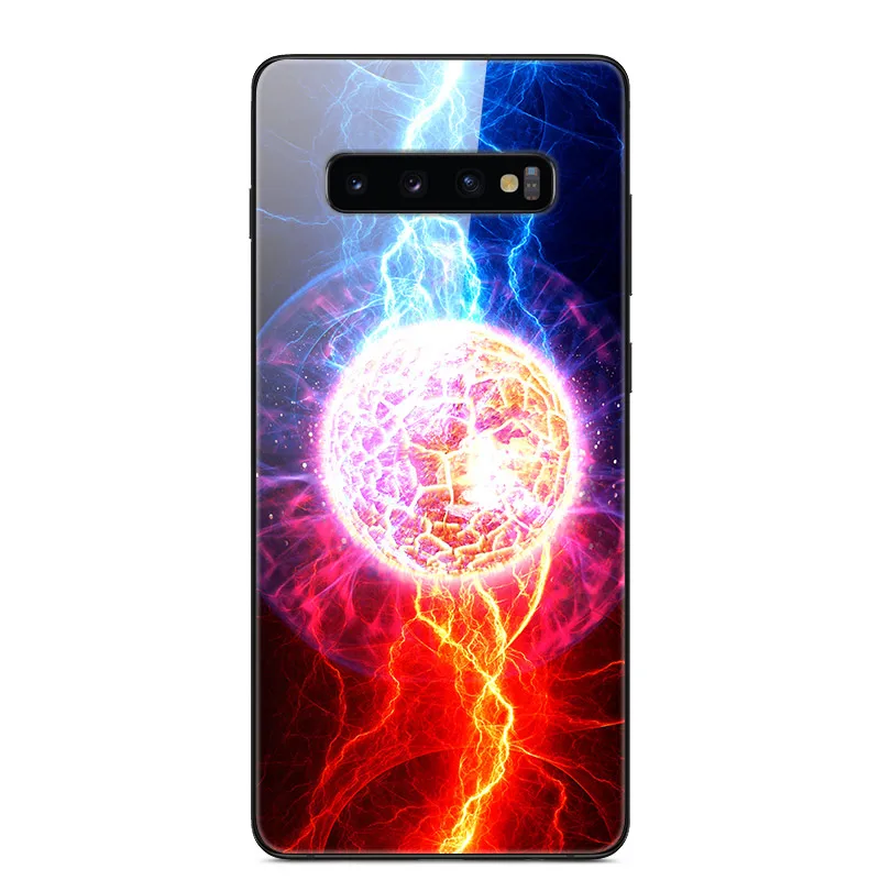 Чехол из закаленного стекла для samsung Galaxy S10 Plus, чехол s, мягкий бампер, Жесткий ПК, задняя крышка для samsung S10 Lite S10e e Funda S 10 Plus - Цвет: 7