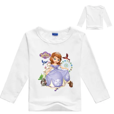 Новая рубашка принцессы для мальчиков, топы, Спортивная футболка, футболка Софии для девочек, одежда, костюм Бобби, Детская Весенняя футболка с длинным рукавом - Цвет: color at picture